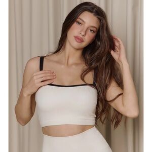 Astoria Activewear LUXE BALANCE ESSENTIAL SPORTS BRA CREAM/BLACK